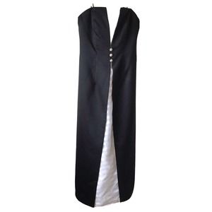 Vintage Couture Black Formal Gown Prom Dress Ballroom Size 12 Good Condition